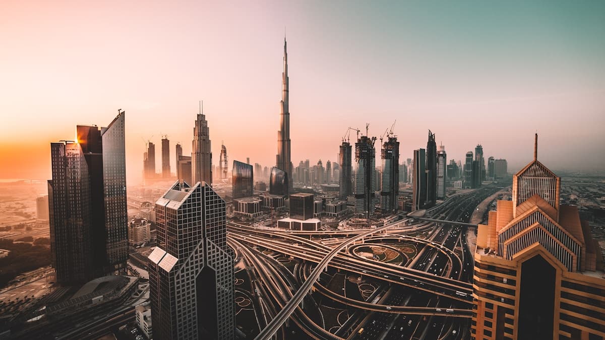 Dubai skyline with Burj Khalifa