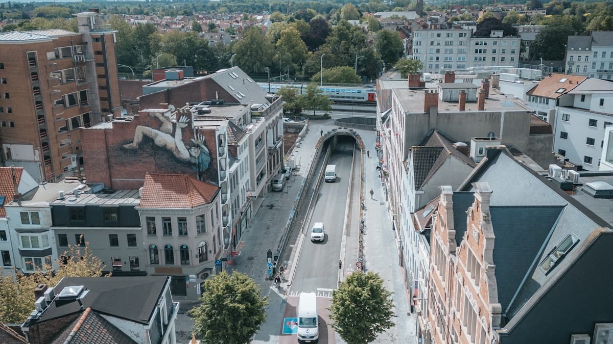 Aerial view of Kortrijk